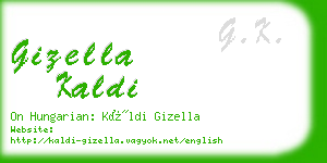 gizella kaldi business card